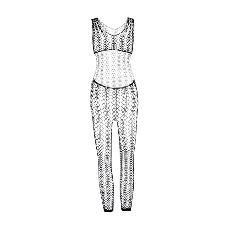 U neck sleeveless hollow out fishnet bodystocking  | Festival Outfits Women