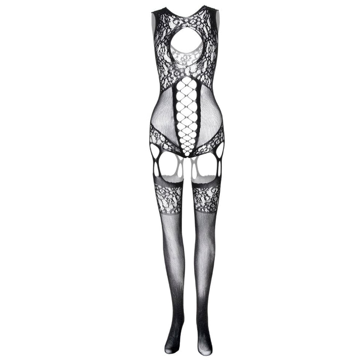 Lace suspender hollow out backless tank bodystocking  | Festival Outfits Women