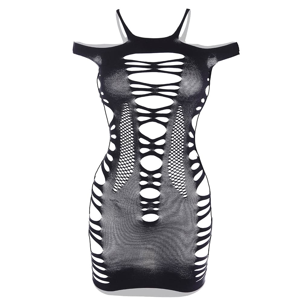 Off shoulder hollow out strappy cami cut out mini dress  | Festival Outfits Women
