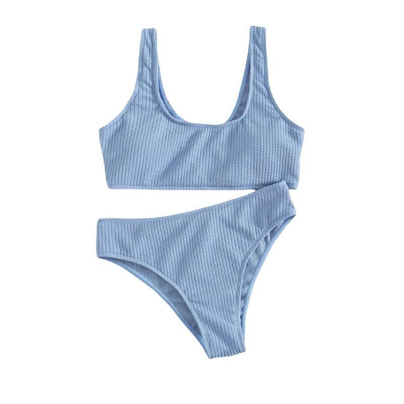 Rigunan ninkaya na bikini mai kauri ba tare da hannu mai kauri ba.