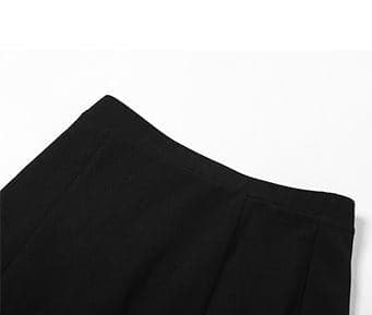 Solid slit button ruffle midi skirt-final-sale