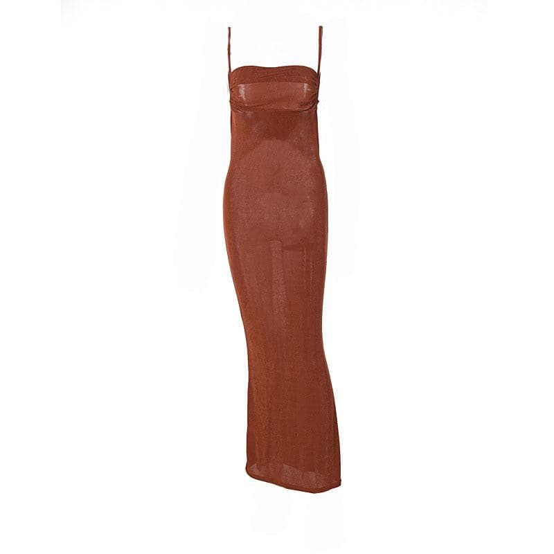 solid tie backless ruched dress SHEIN BAE Women's Solid Color Halter Tie Backless Metallic Decor Ruched  Dress, Fashionable For Party And Events Cream Dress Goddess Dress