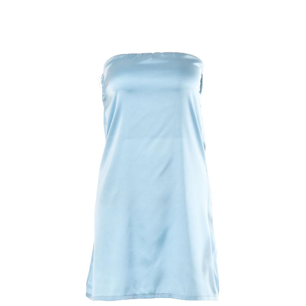 Satin hollow out backless A line solid tube cut out mini dress