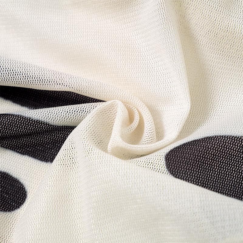 Halter backless mesh patchwork contrast palm pattern pant set