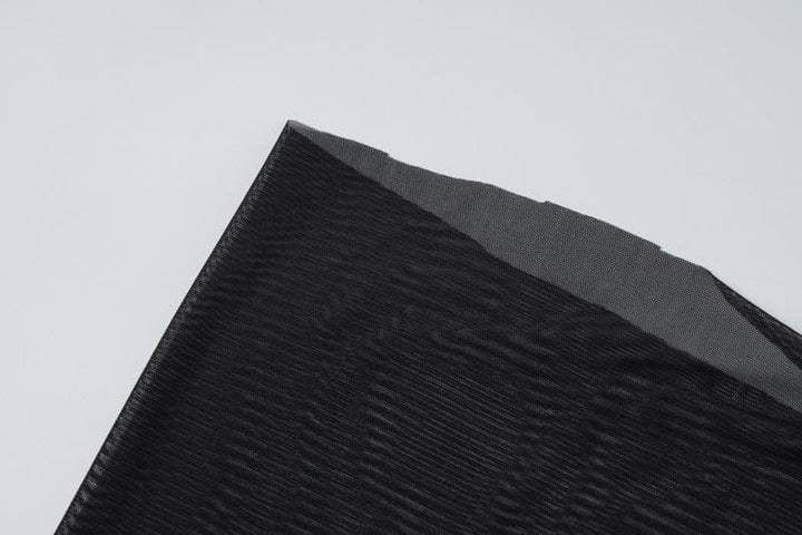 Sheer mesh see through hoodie sleeveless maxi dress