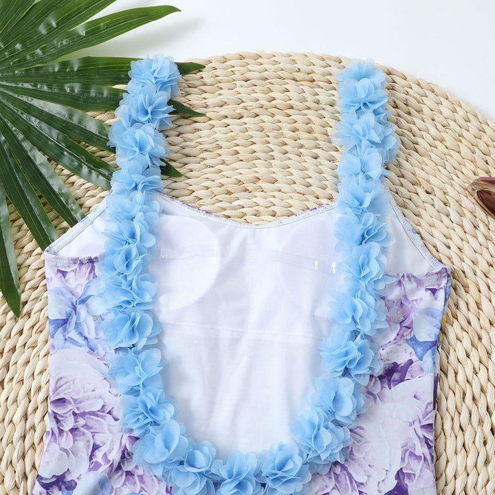 Tsarin fure mai bambanci na kayan ninkaya na u mai kushin baya mara baya