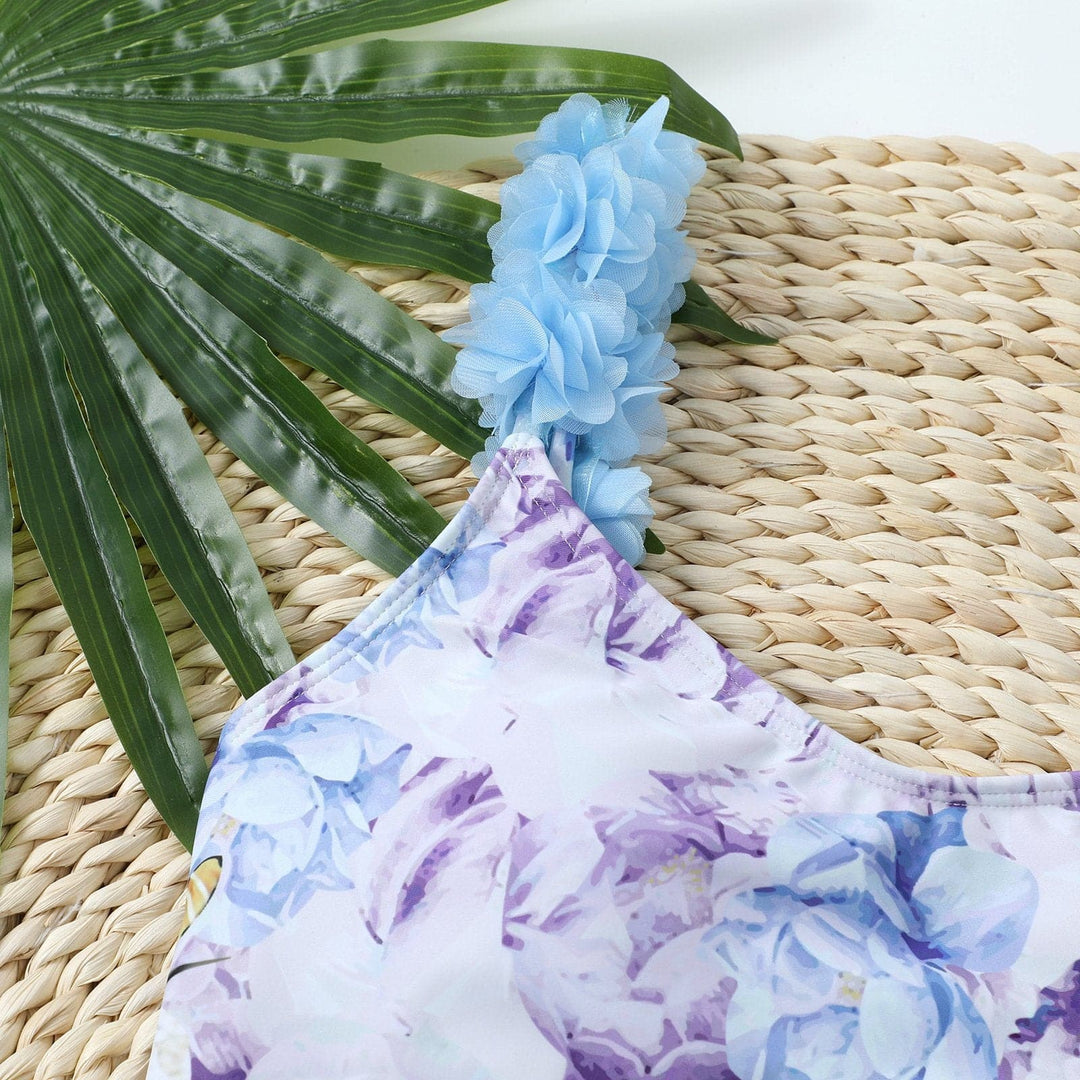 Tsarin fure mai bambanci na kayan ninkaya na u mai kushin baya mara baya