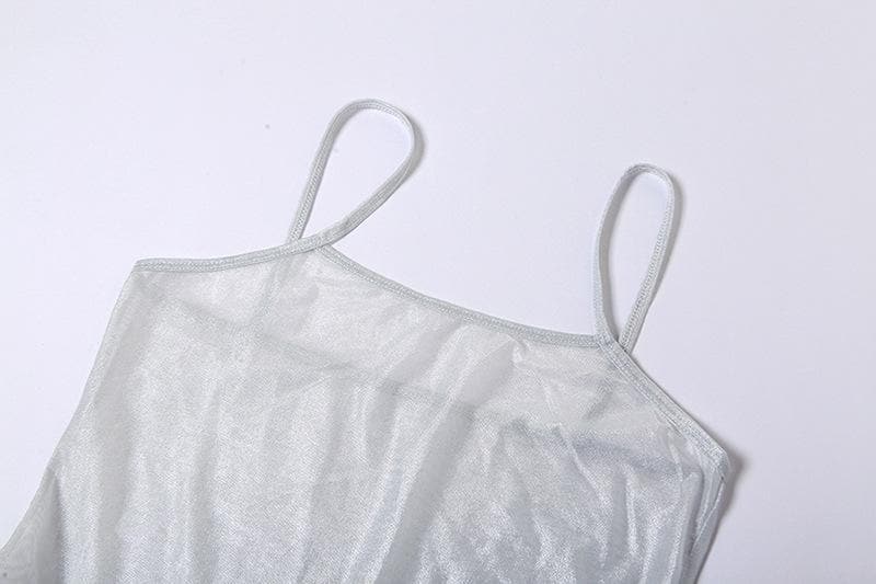 see through mesh cami dress Sheer mesh see through backless solid cami maxi dress – Halibuy