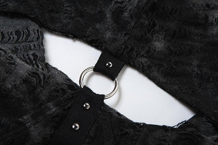 Long sleeve hoodie off shoulder buckle crop top  | Festival Outfits Women