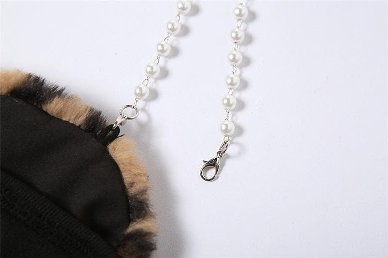 Long sleeve leopard print fluffy shrug sweetheart neck 2 piece mini skirt set  | Leopard Print Mini Dress