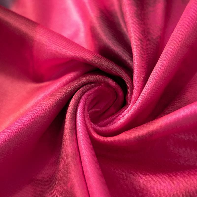 Tie dye gloves long sleeve contrast high neck midi dress - Final Sale  | Festival Outfits Women