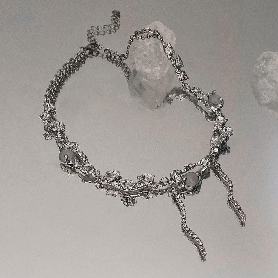 Stone irrgular choker necklace