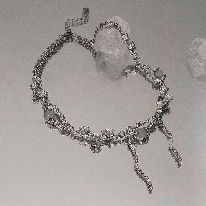 Stone irrgular choker necklace