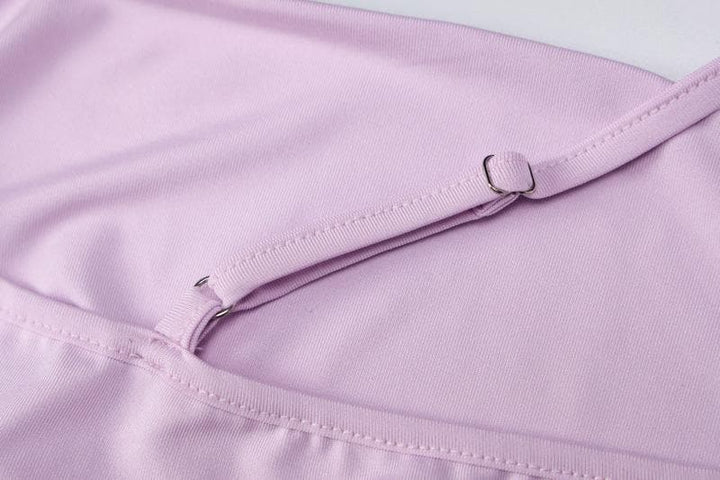 Cross back solid slit backless sleeveless midi dress-final-sale