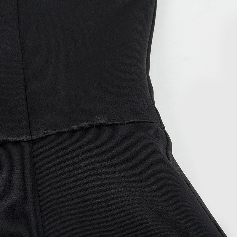 Backless solid stitch sleeveless tube mini dress  | Festival Outfits Women