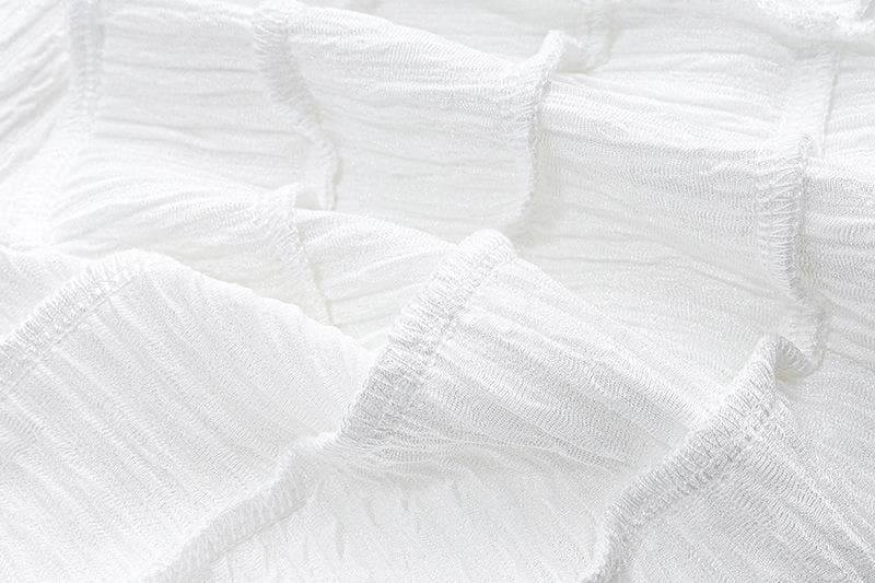 Stitch textured square neck sleeveless solid crop top