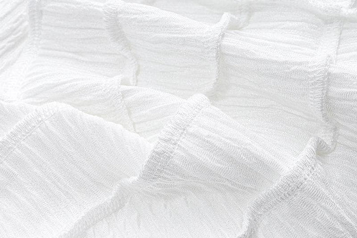 Stitch textured square neck sleeveless solid crop top