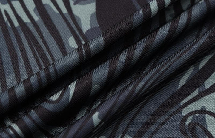 Ripple contrast long sleeve hollow out crewneck cut out mini dress