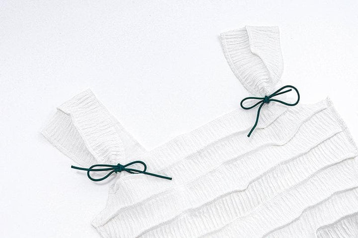 Stitch textured square neck sleeveless solid crop top