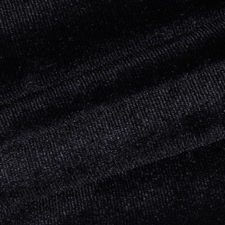 Lace hem velvet solid flared pant