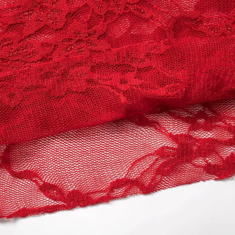Long sleeve off shoulder lace see through mini skirt set  | Festival Outfits Women