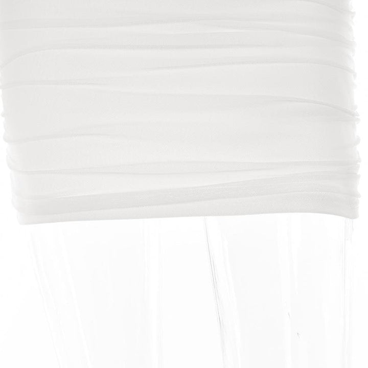 Solid one shoulder o ring hollow out mesh backless cut out mini dress