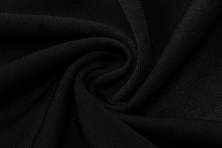 Short sleeve crewneck beaded high neck solid mini dress-final-sale