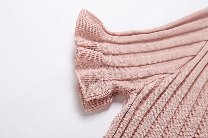 Short sleeve ribbed ruffled buttoned crop top - Halibuy