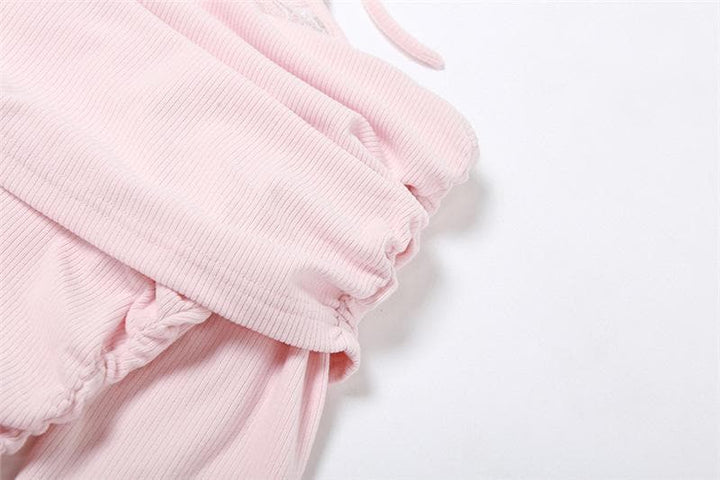 Ruched lace off shoulder halter long sleeve irregular top  | Festival Outfits Women