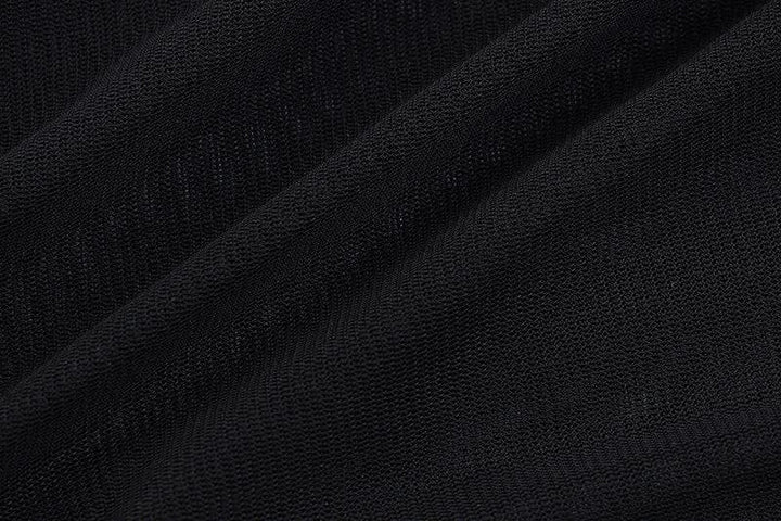 Mesh patchwork zip-up solid long sleeve jumpsuit  | Festival Outfits Women