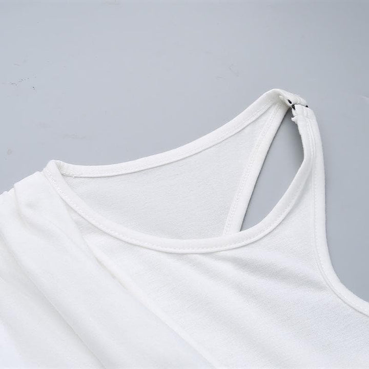 Knotted solid one shoulder ruched irregular mini dress  | Festival Outfits Women