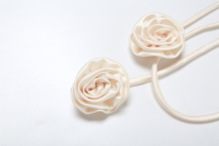 Off shoulder ruffle flower applique long flared sleeve ruched top  | Festival Outfits Women