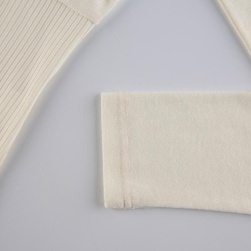 Solid long sleeve lace hem button self tie top