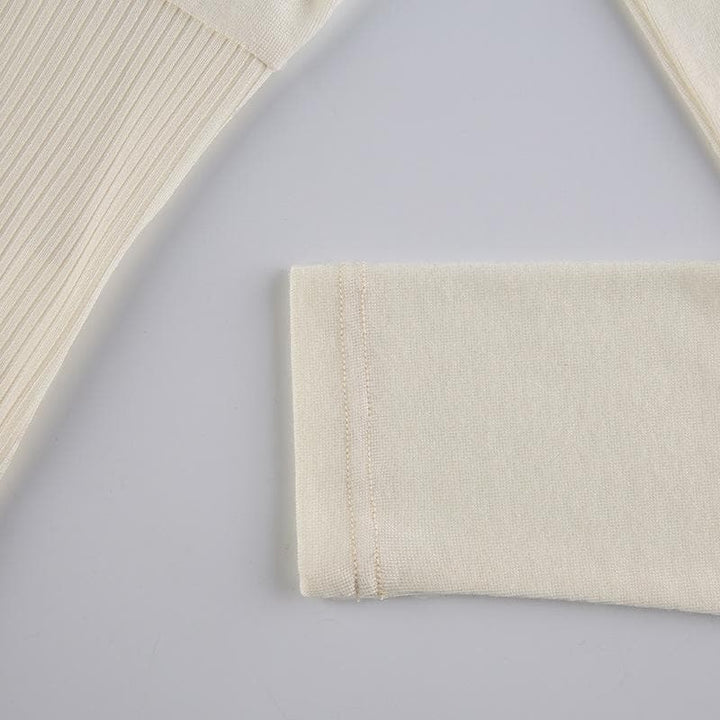 Solid long sleeve lace hem button self tie top