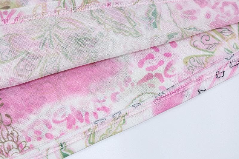 Halter contrast leopard print ribbon mini skirt set  | Leopard Print Mini Dress