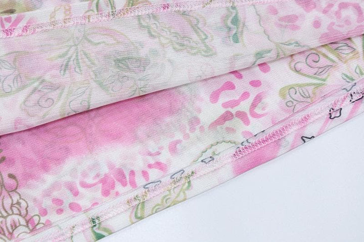 Halter contrast leopard print ribbon mini skirt set  | Leopard Print Mini Dress