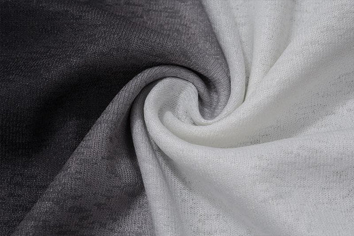 Long sleeve one shoulder ruched palm print gradient slit maxi dress- Final Sale  | Festival Outfits Women