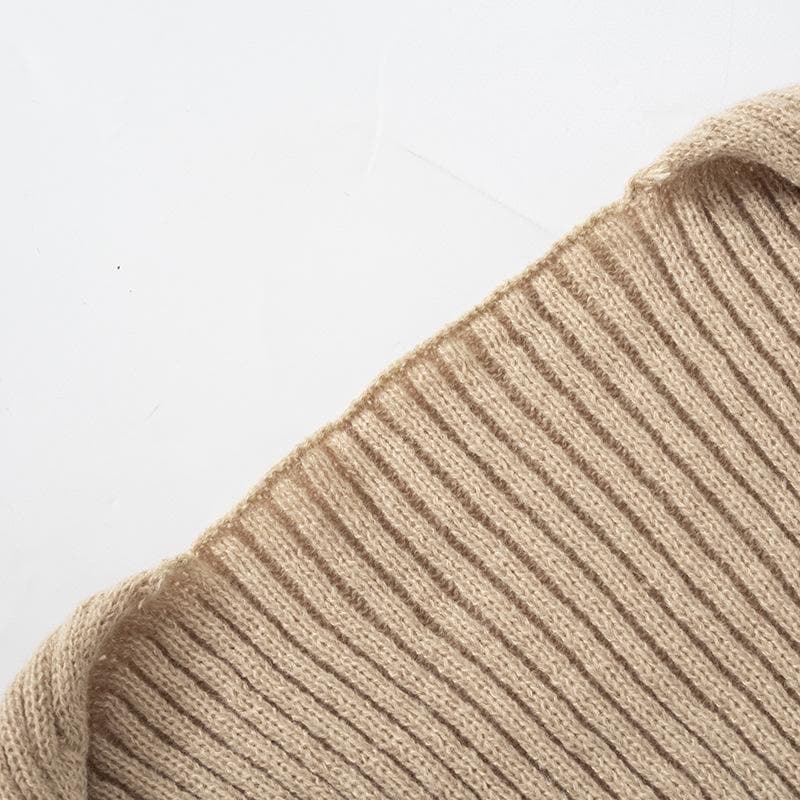 Long sleeve knitted solid shrug top-final-sale