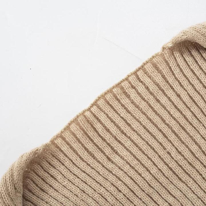 Long sleeve knitted solid shrug top-final-sale