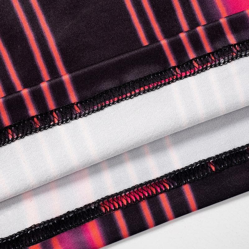 Body print contrast square neck backless cami maxi dress  | Festival Outfits Women