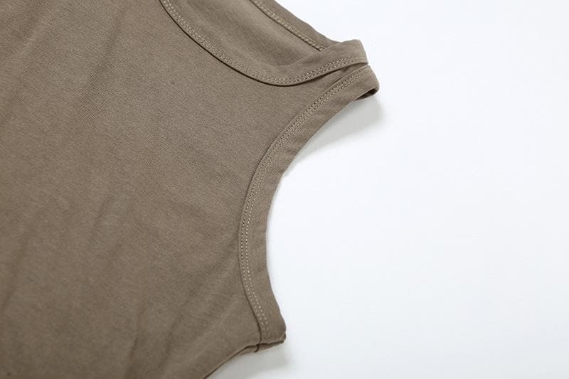 Contrast long sleeve 2-way off shoulder 2 piece top