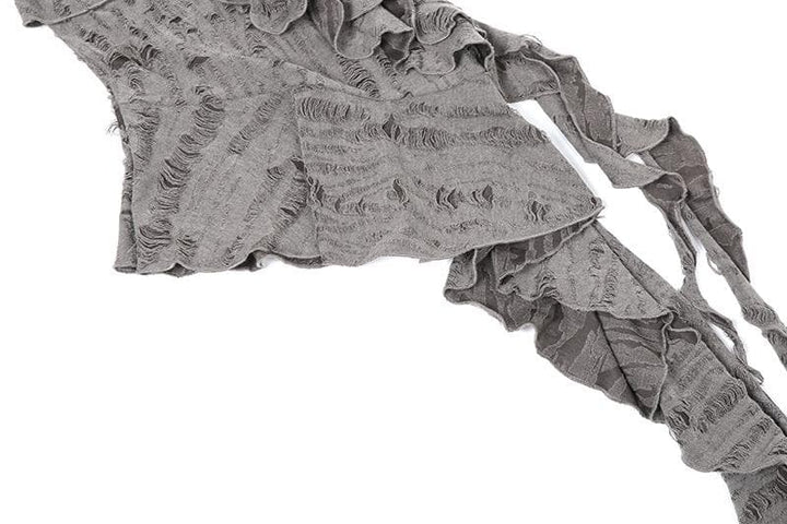 V neck ruffle irregular backless solid cami top  | Festival Outfits Women