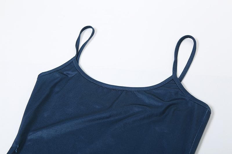 U neck print backless contrast cami maxi dress  | Festival Outfits Women