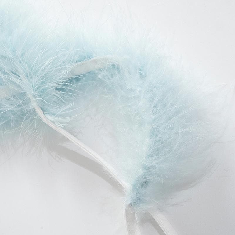 Cat print self tie open back feather halter crop top