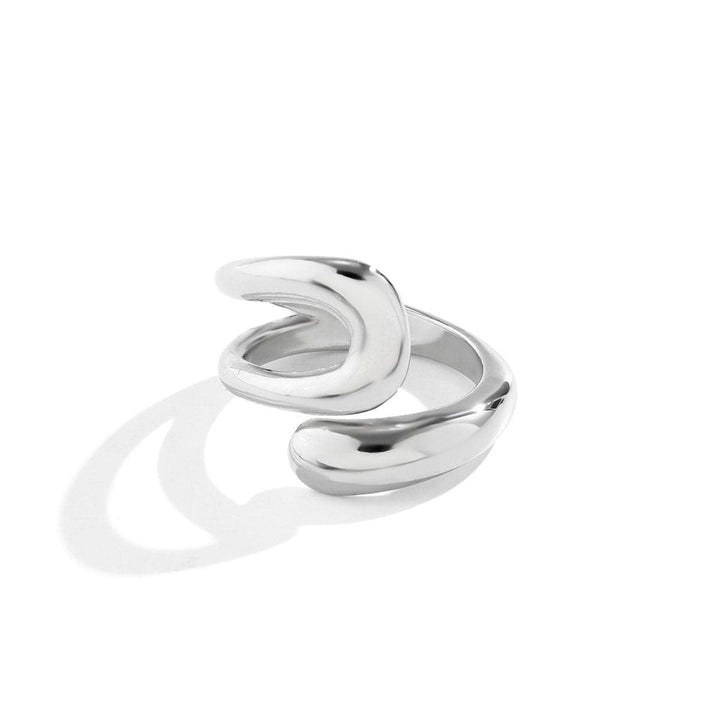 Irregular solid open ring