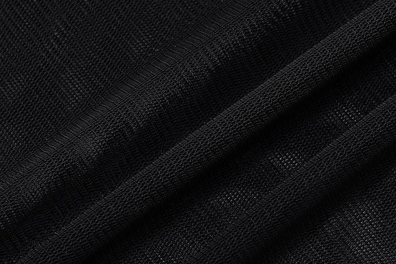 Halter drawstring sheer mesh see through slit backless maxi dress