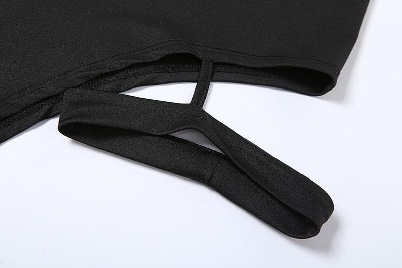 Irregular thigh slit midi skirt - Halibuy