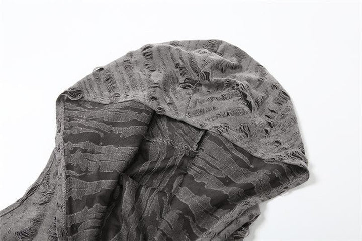 Textured off shoulder hoodie gloves cowl neck crop top