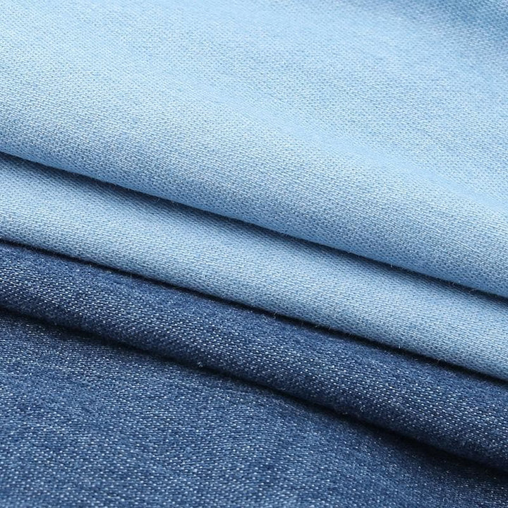 Ruffle contrast patchwork denim backless tube mini dress  | Festival Outfits Women