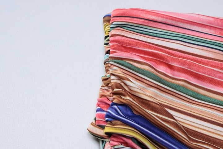 One shoulder contrast striped hollow out slit cut out maxi dress